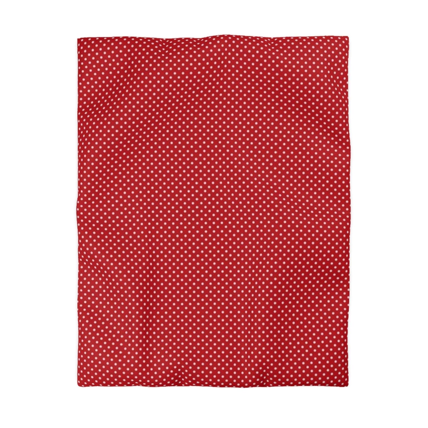 Christmas Red and Cream Polka Dot Pattern Duvet Cover 