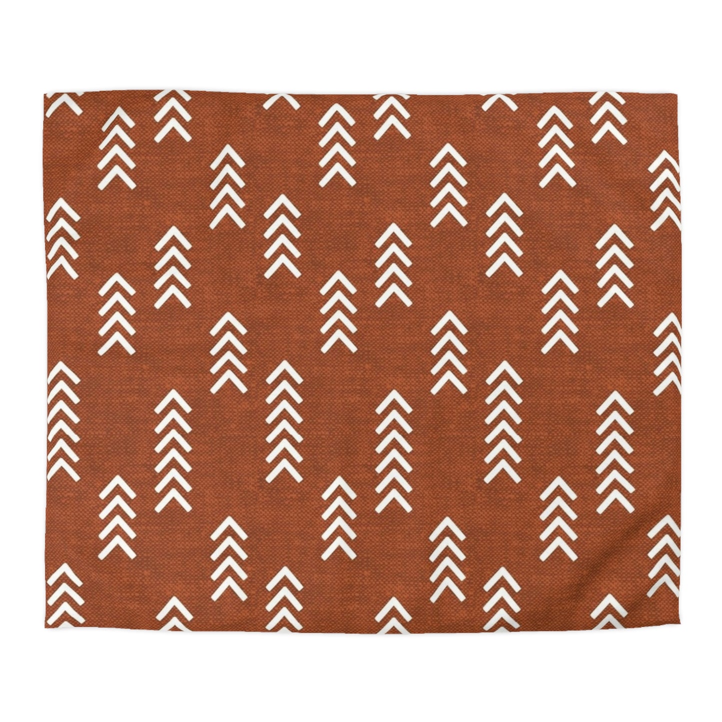 Terracotta Arrow Stripes American Southwestern Duvet Cover