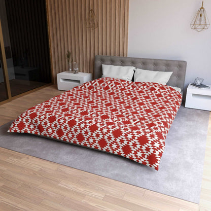 Aztec Kilim Red Duvet Cover