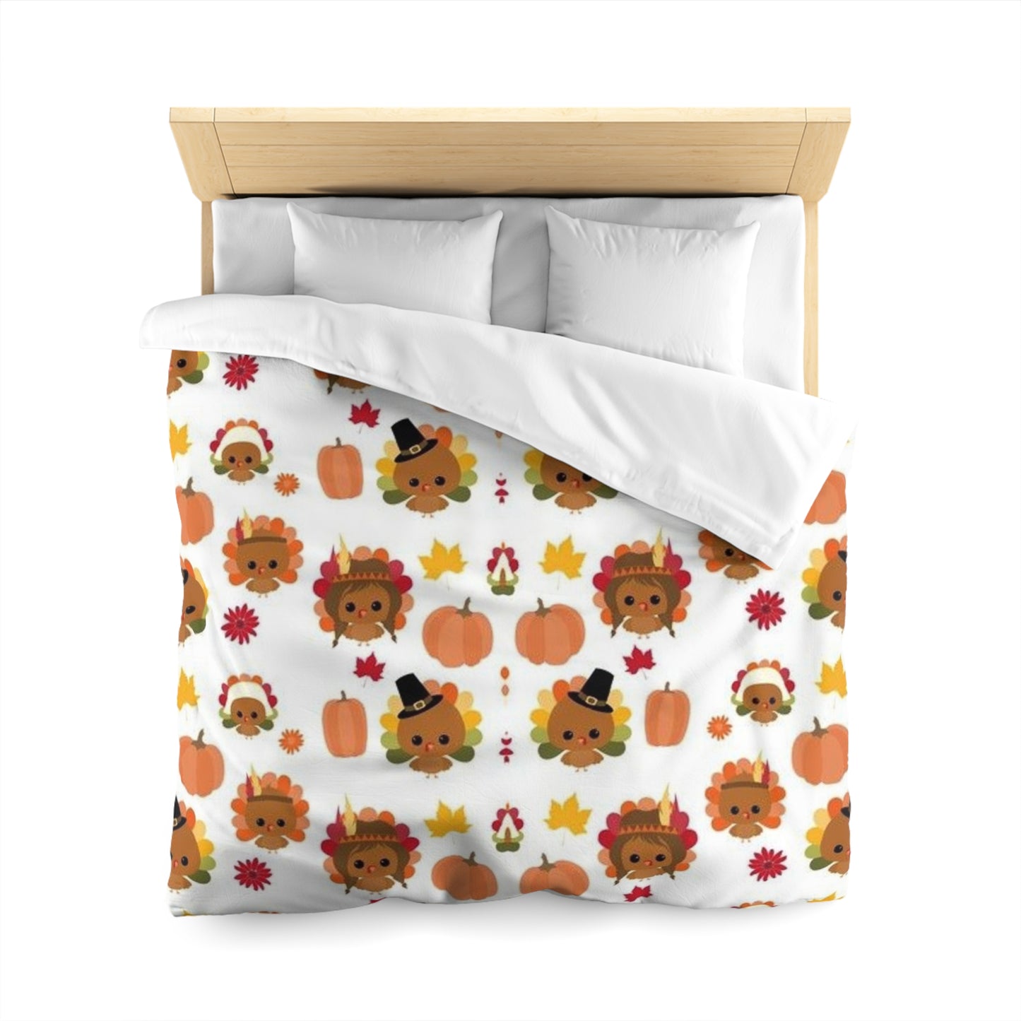 Thanksgiving Pumpkin Duvet Cover - Rustic Red-Indian Fall Harvest Home Decor