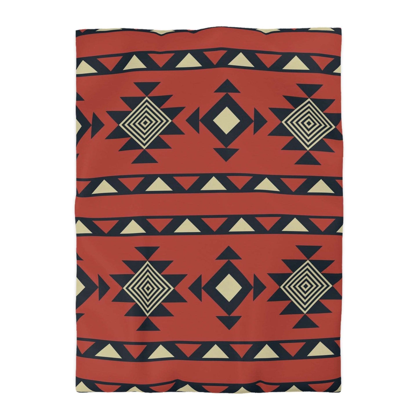 Aztec Bohemian Terracotta Pattern Duvet Cover - Unique Ethnic Tribal Home Decor