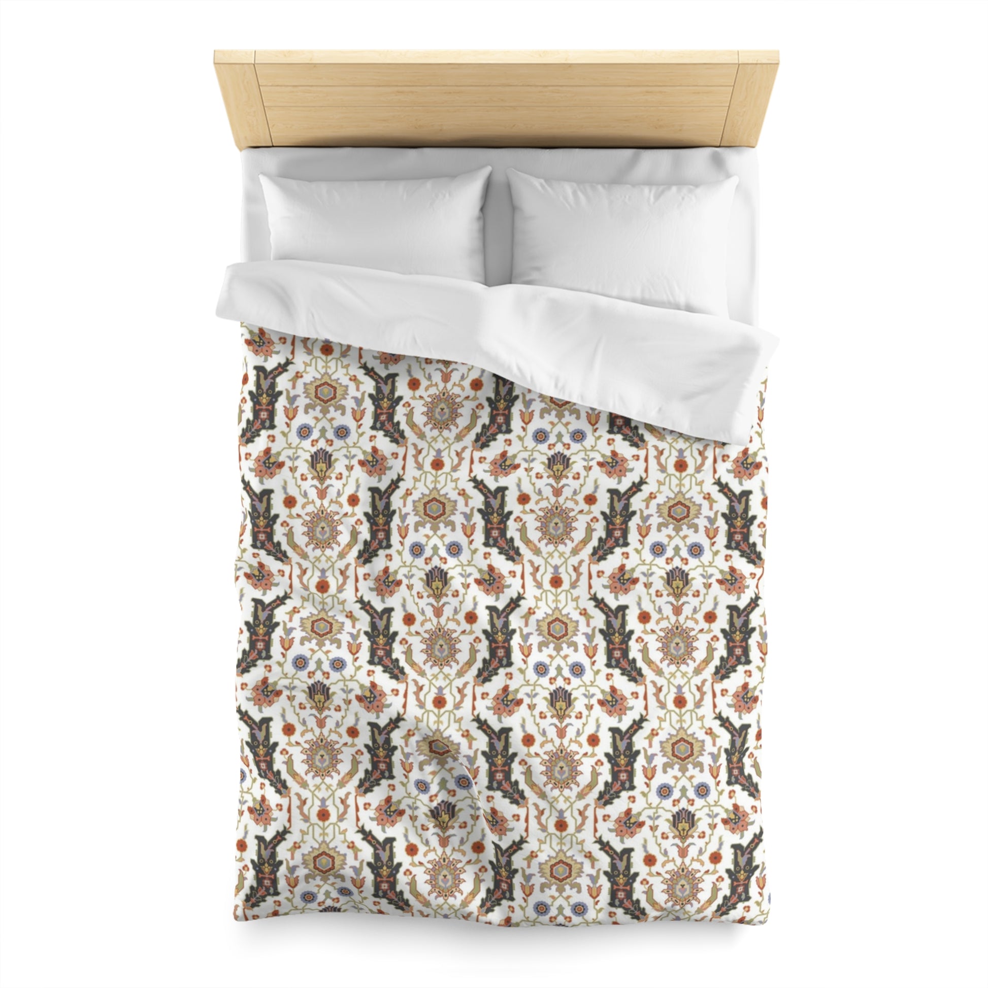 Microfiber Duvet Cover - Persian Inspired Serpentine Pattern