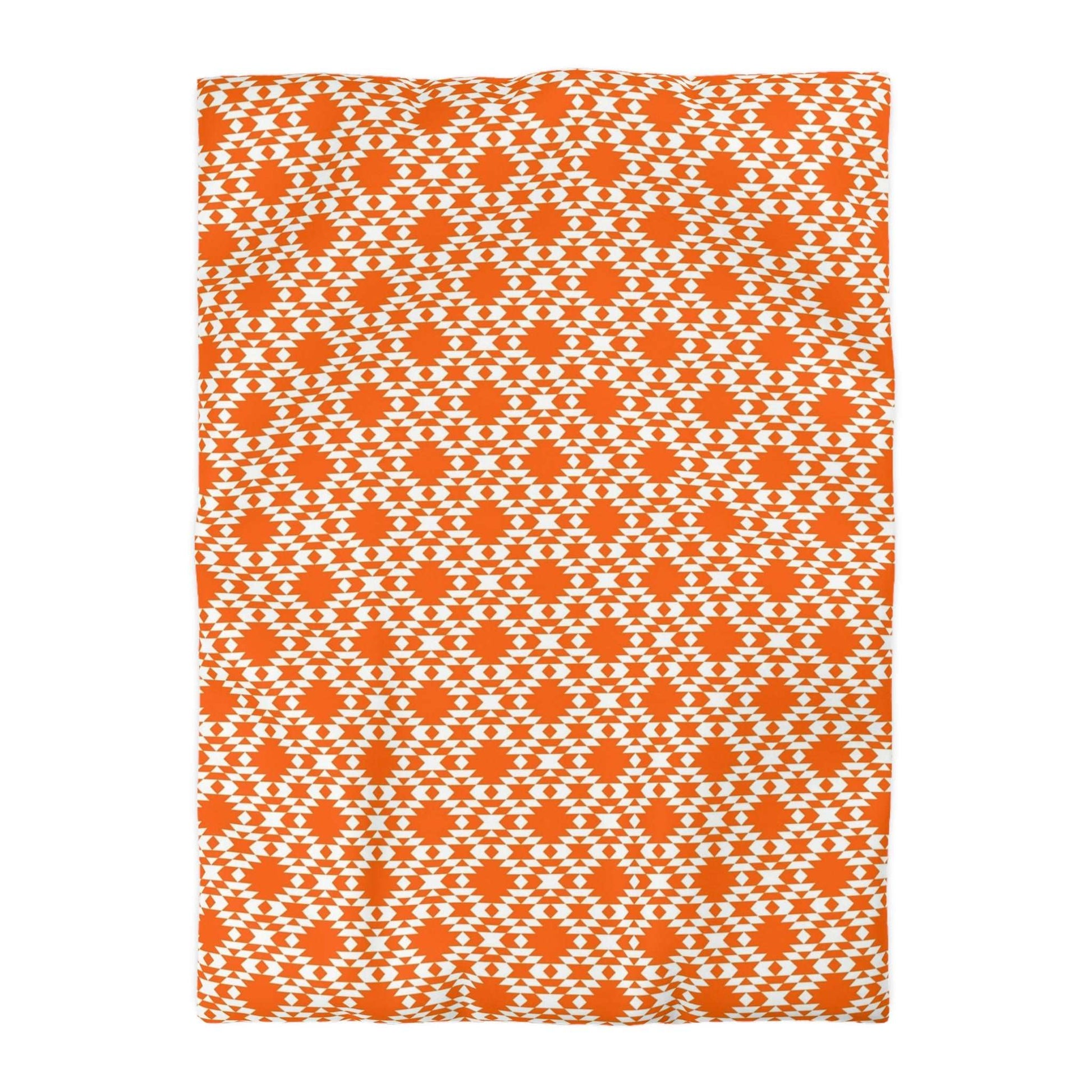 Aztec Kilim Orange Duvet Cover