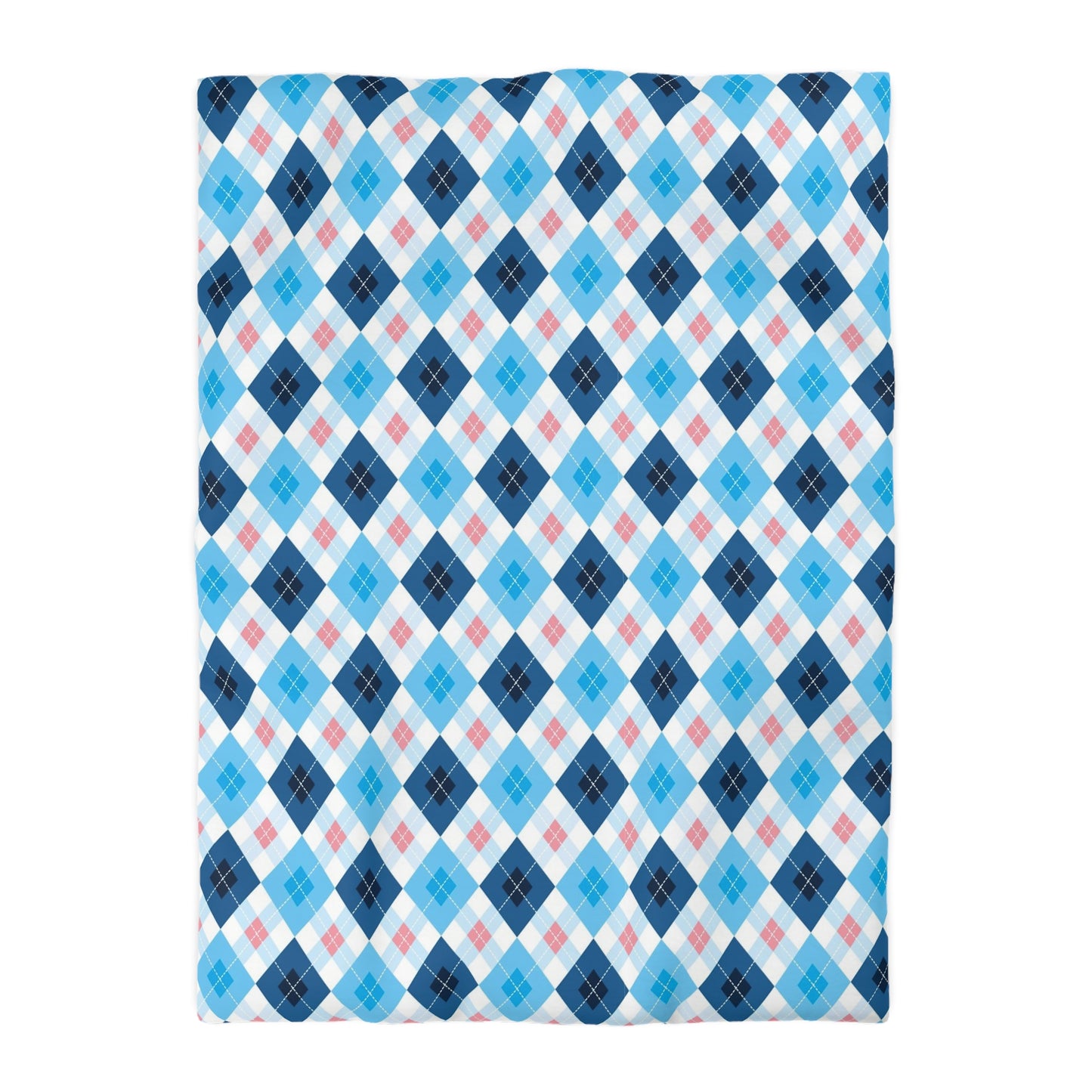 Winter Argyle Pattern Flat Sweater Knit Duvet Cover