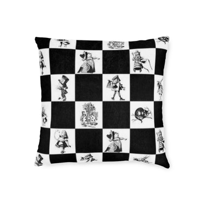 Checker Board Square Pillow - Alice Design