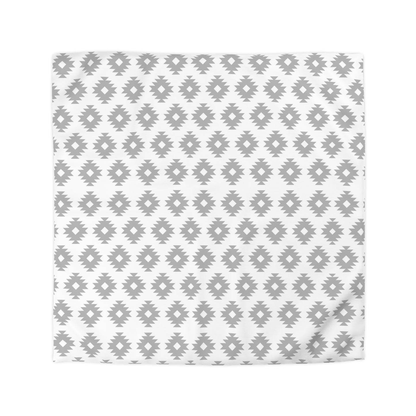 Seamless Gray White Aztec Pattern Duvet Cover