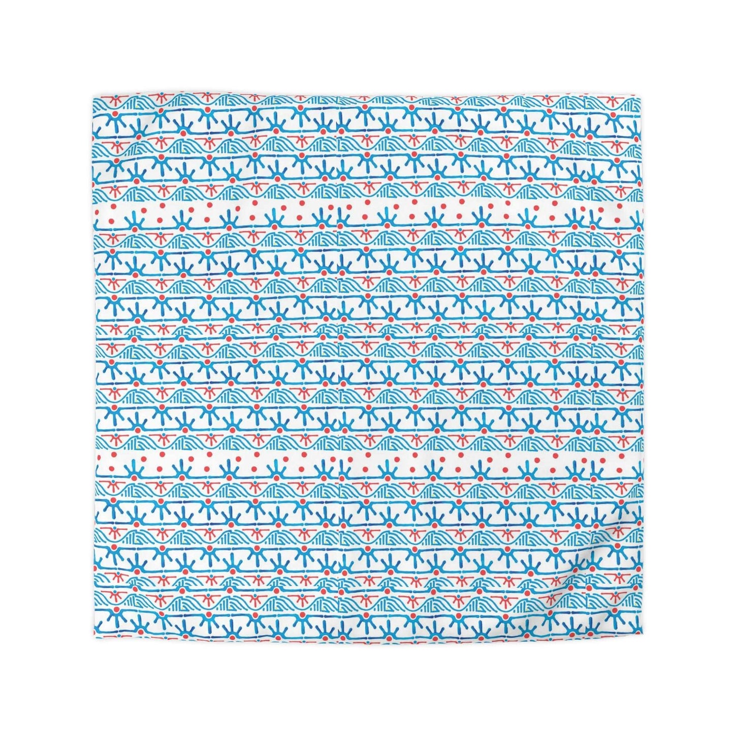 Blue Aztec Geometric Duvet Cover - Southwestern Style Bedding and Home Decor