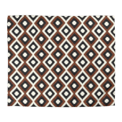 Microfiber Duvet Cover - Aztec Neutrals Inkwell and Brandywine