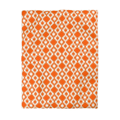 Aztec Kilim Orange Duvet Cover