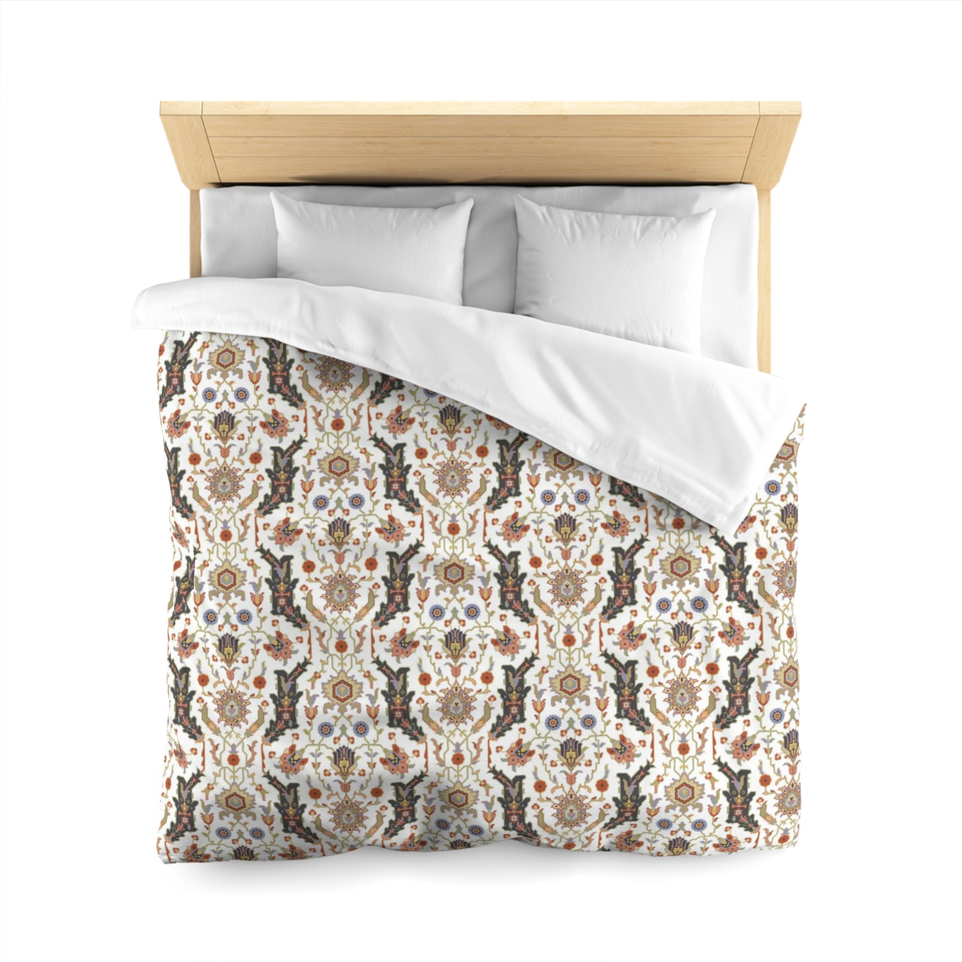 Microfiber Duvet Cover - Persian Inspired Serpentine Pattern