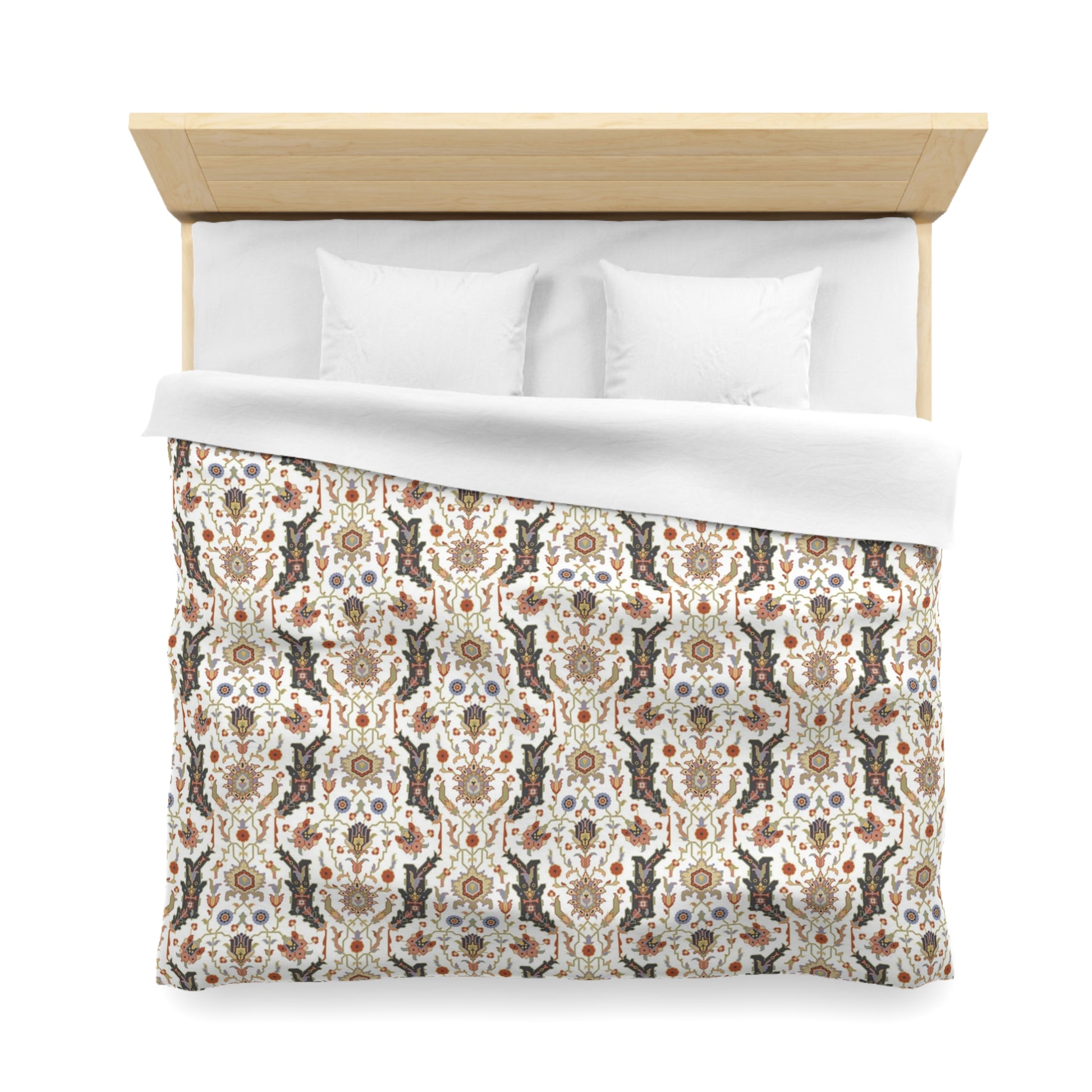 Microfiber Duvet Cover - Persian Inspired Serpentine Pattern