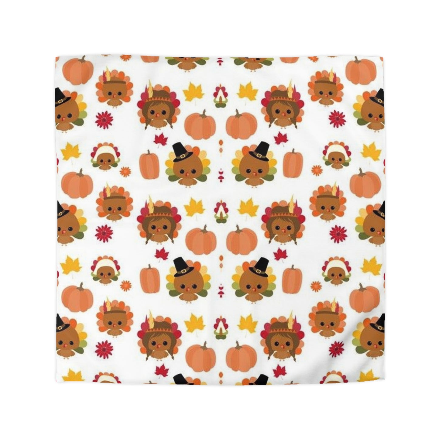 Thanksgiving Pumpkin Duvet Cover - Rustic Red-Indian Fall Harvest Home Decor