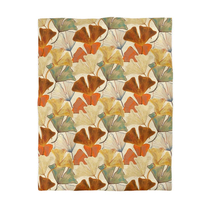 Autumn Ginkgo Leaves Duvet Cover - Fall Colors Watercolor Design, Cozy Seasonal Bedding