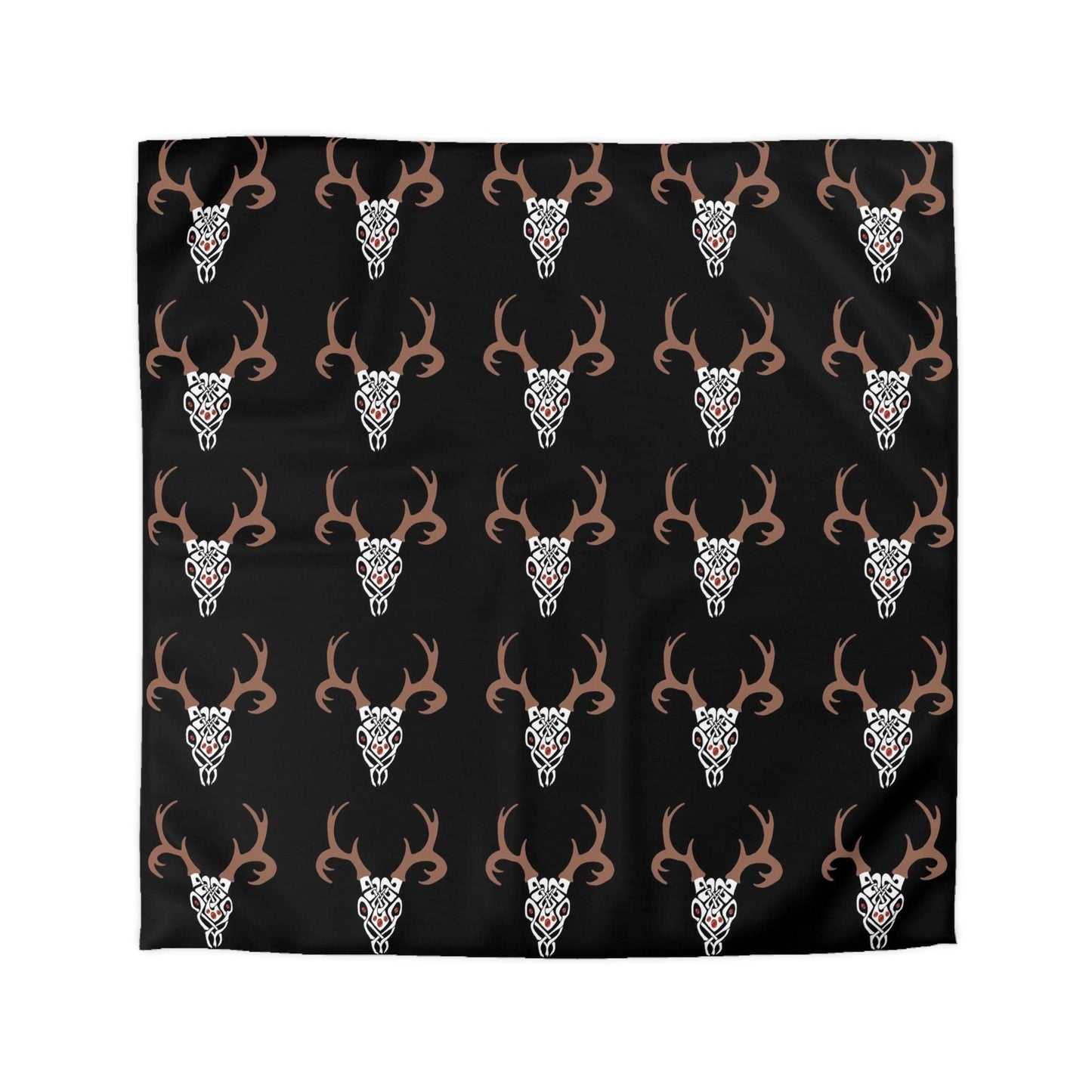 Celtic Deer Skull Pattern Duvet Cover - Ancient Celtic Symbolism, Nature-Inspired Bedding