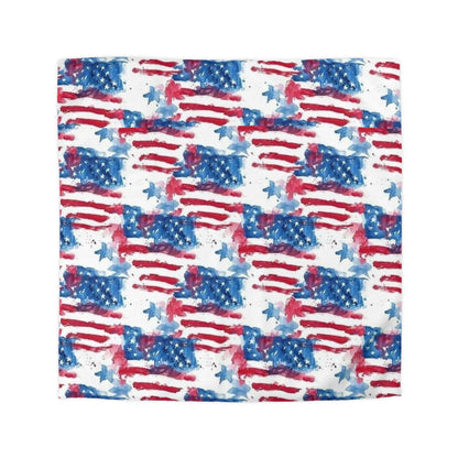 American Flag Red White Blue Stars Stripes 4th of July Duvet Cover