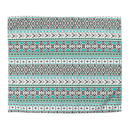 Tribal Aztec Mint Green Duvet Cover - Soft and Vibrant Mint Green Bedding