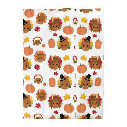 Thanksgiving Pumpkin Duvet Cover - Rustic Red-Indian Fall Harvest Home Decor