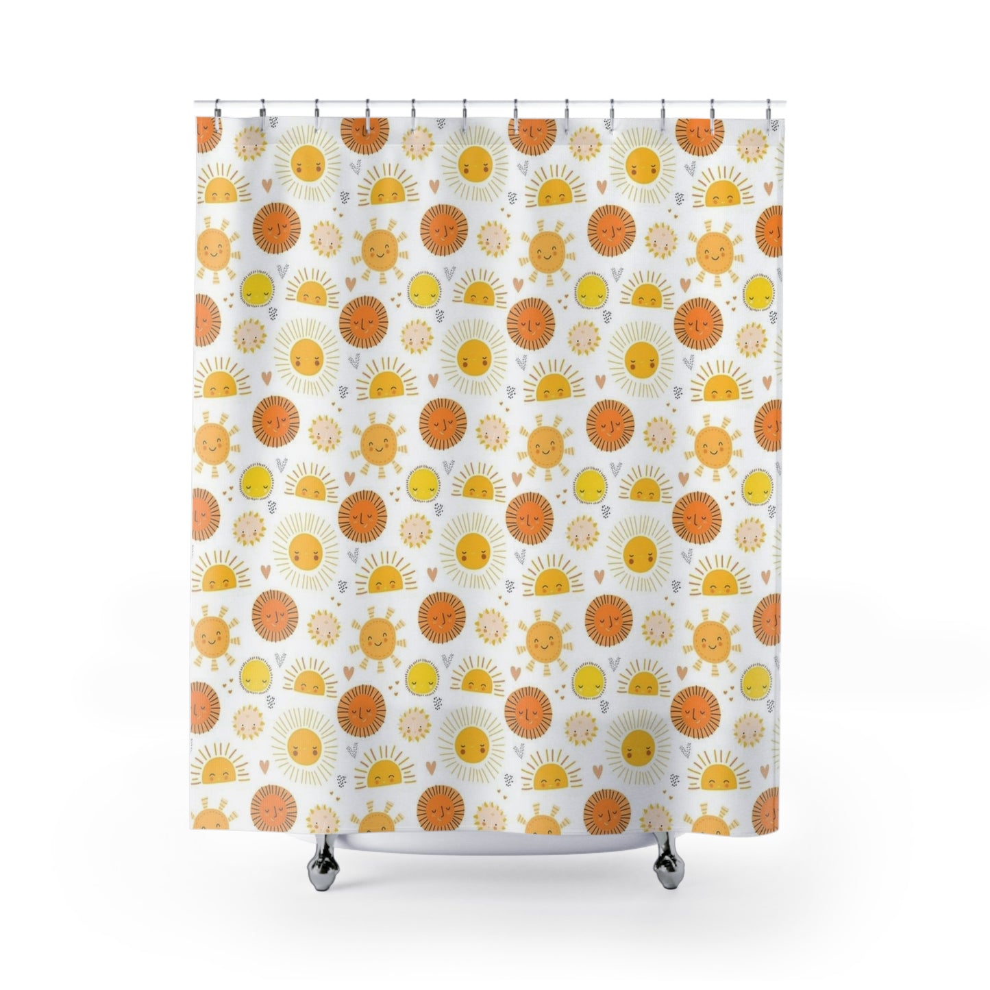 Sunshine Smiley Shower Curtain - Adorable Cute Bathroom Accessories