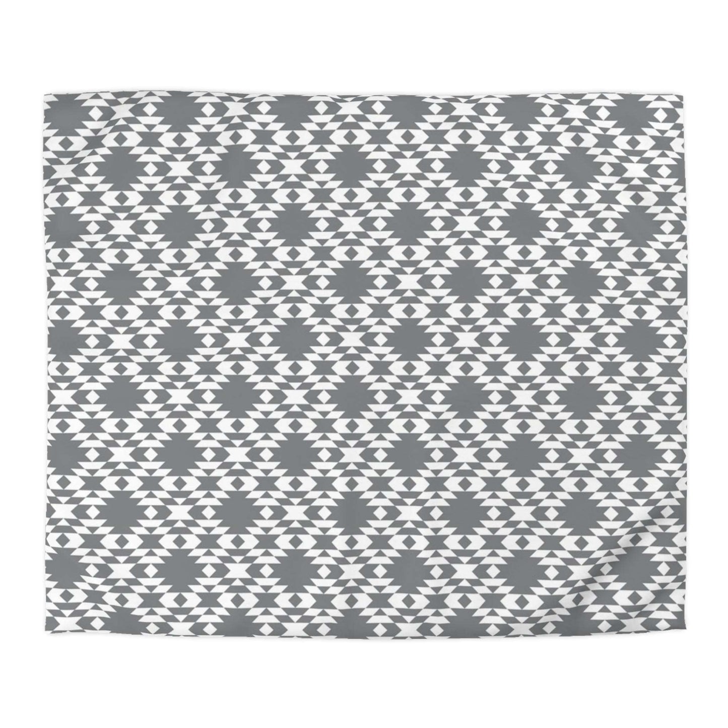 Aztec Kilim Gray Microfiber Duvet Cover