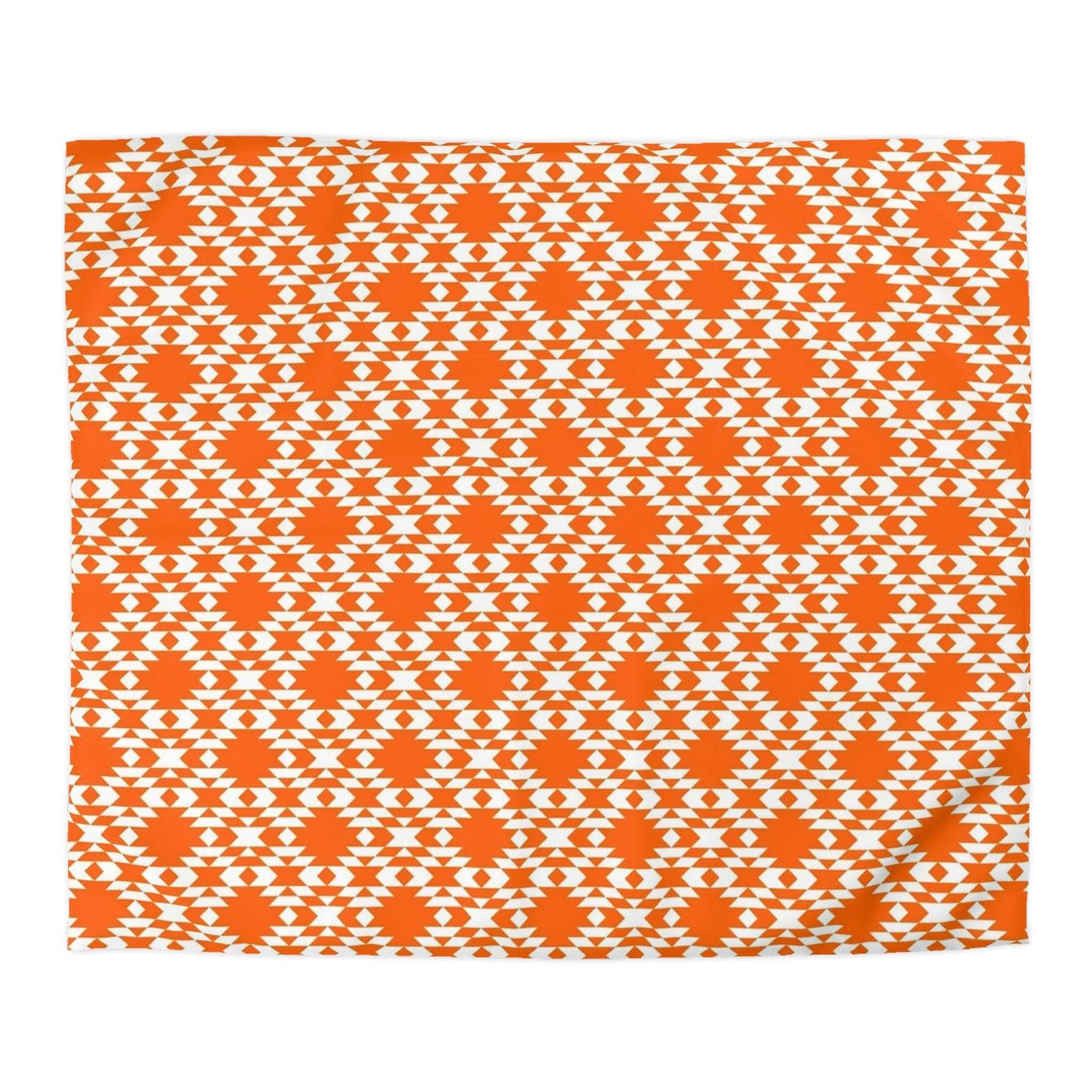 Aztec Kilim Orange Duvet Cover