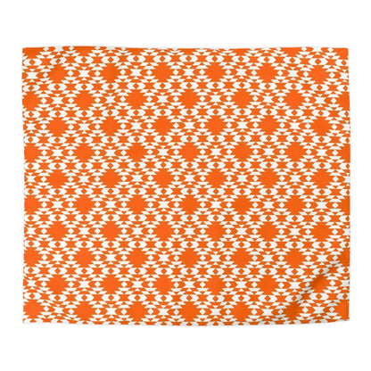 Aztec Kilim Orange Duvet Cover