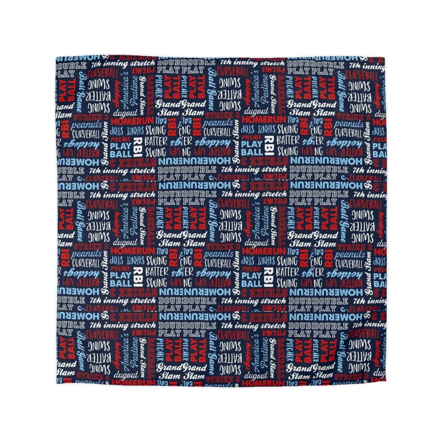 MLB Inspired All Things Baseball American Duvet Cover - Official Baseball Team Colors