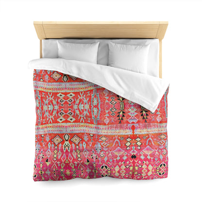 Marrakech-Style Tropical Moroccan Sunrise Duvet Cover Set - Colorful Boho Chic Bedroom