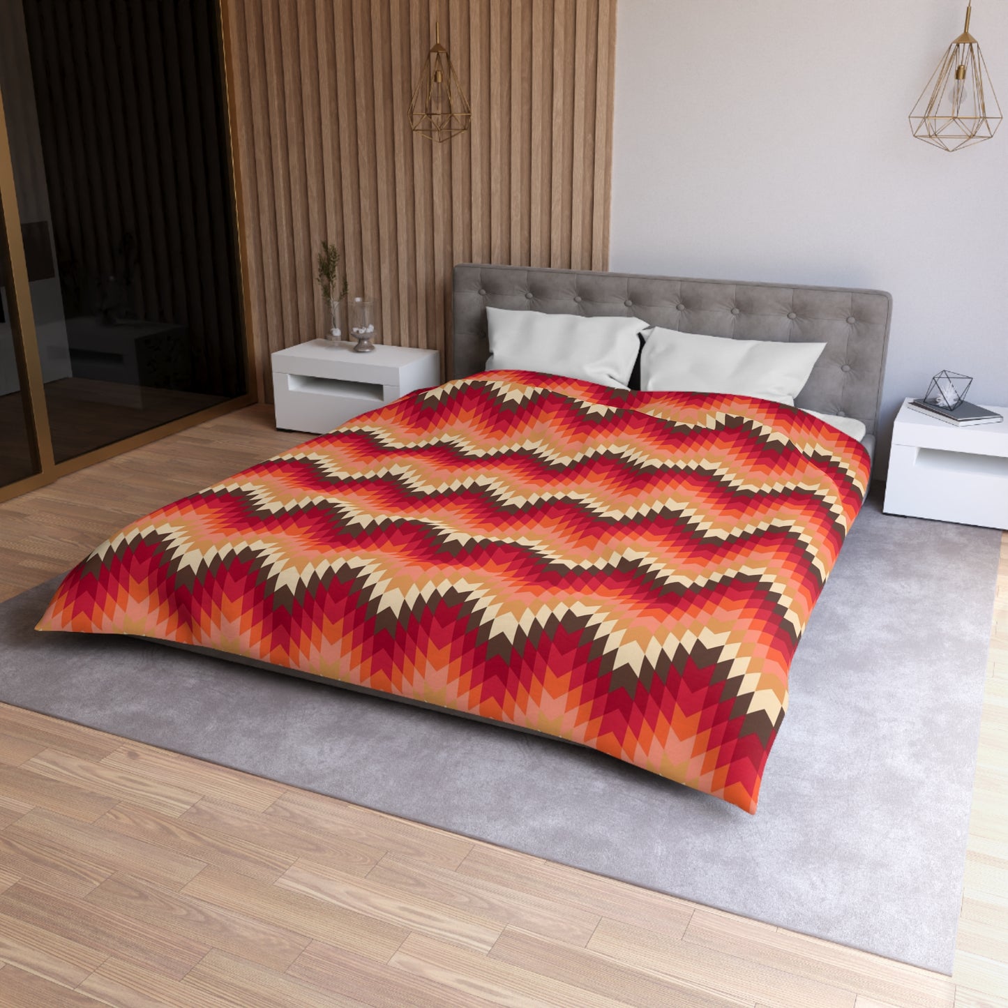 Native American Tribal Flat Pattern Duvet Cover