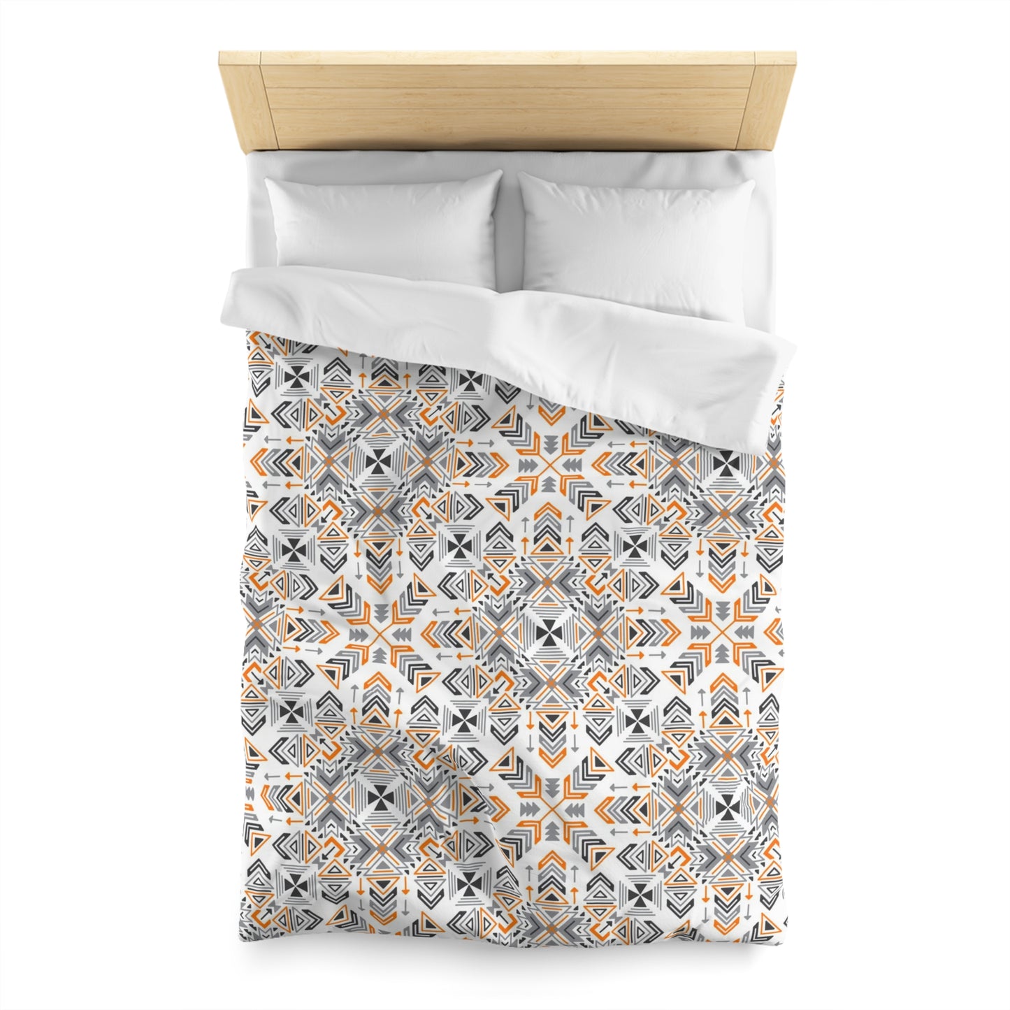 Geometrical Shapes Aztec Pattern Microfiber Duvet Cover Set - Stylish Southwestern Inspired Bedding Collection