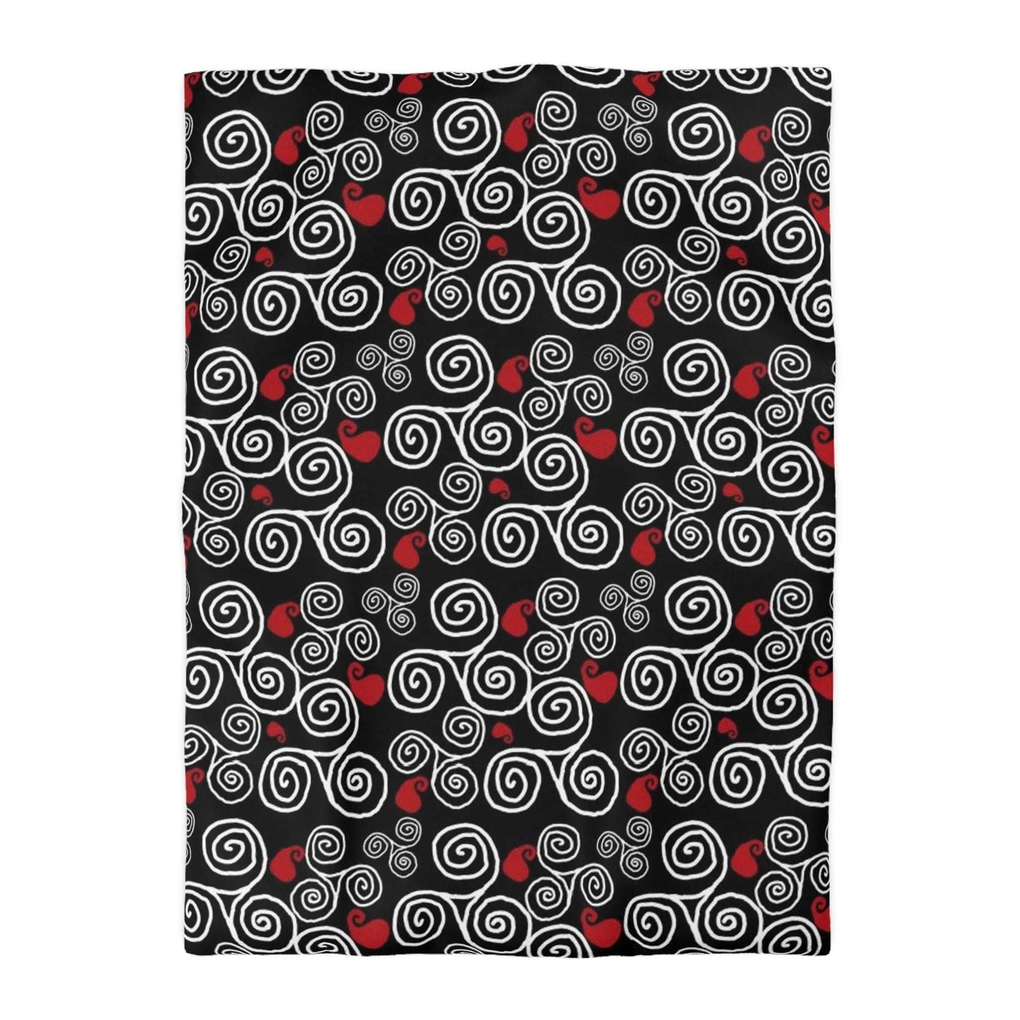 Celtic Triskele Duvet Cover - Triple Spiral Pattern Home Decor