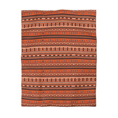 Aztec Orange Print Microfiber Duvet Cover