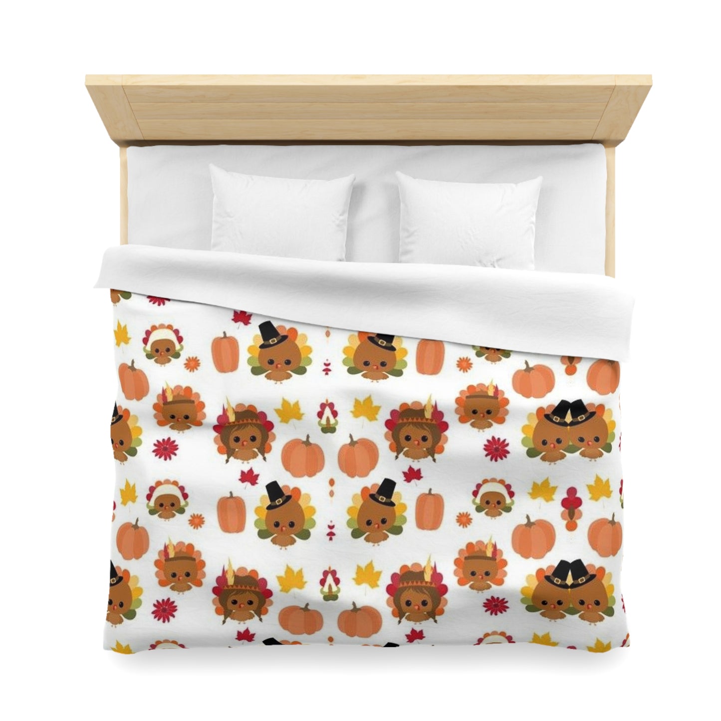 Thanksgiving Pumpkin Duvet Cover - Rustic Red-Indian Fall Harvest Home Decor