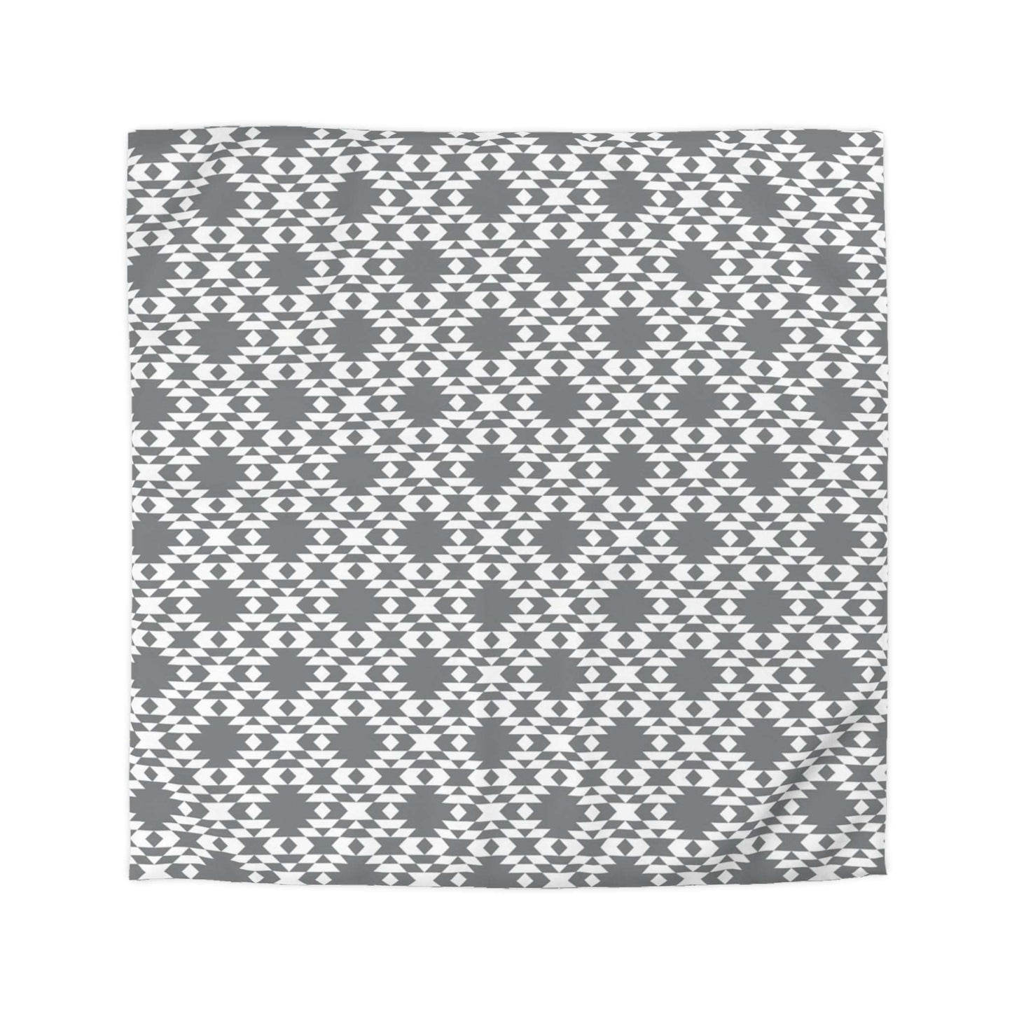 Aztec Kilim Gray Microfiber Duvet Cover