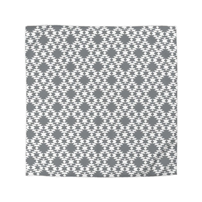 Aztec Kilim Gray Microfiber Duvet Cover