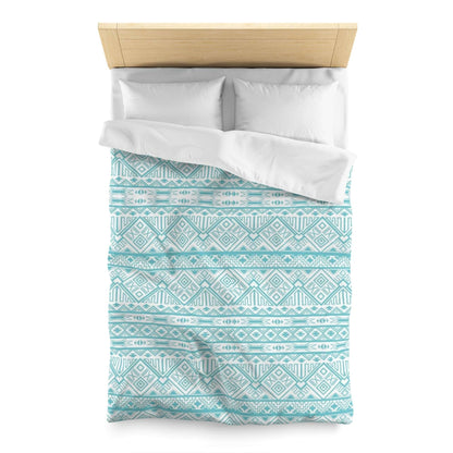 Aztec Madness Aqua Duvet Cover