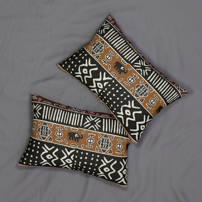 Handcrafted African Mudcloth Tribal Design Spun Polyester Decorative Pillow