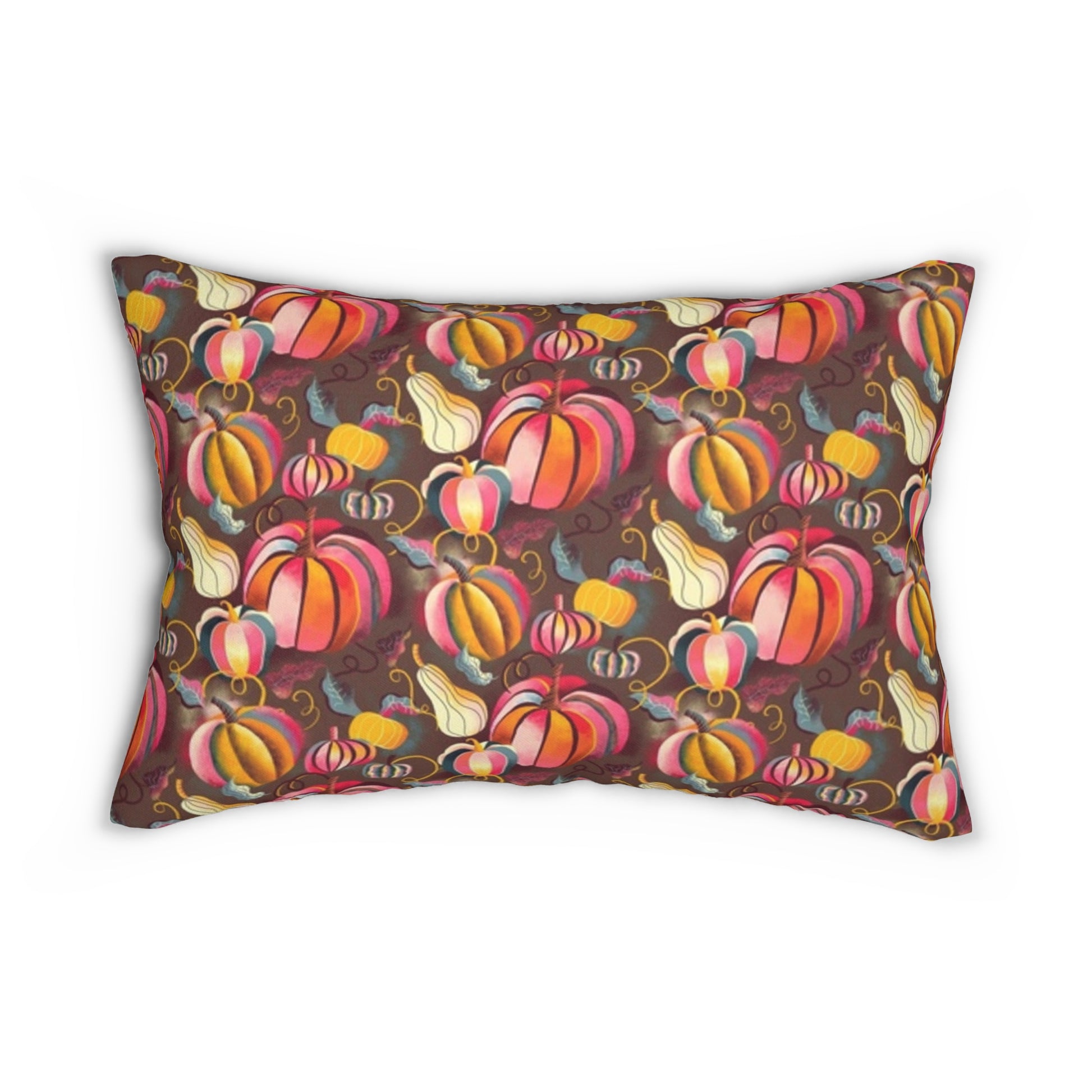 Thanksgiving Decor Pumpkin Patch Fall Spun Polyester Lumbar Pillow