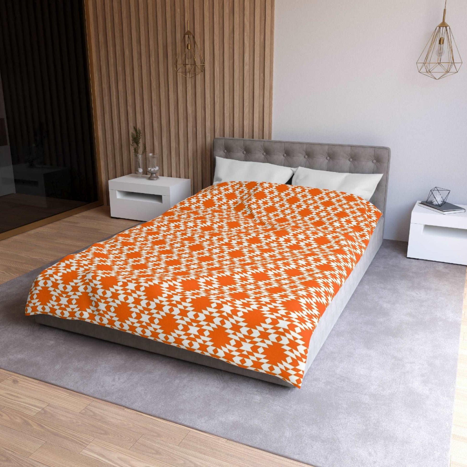 Aztec Kilim Orange Duvet Cover