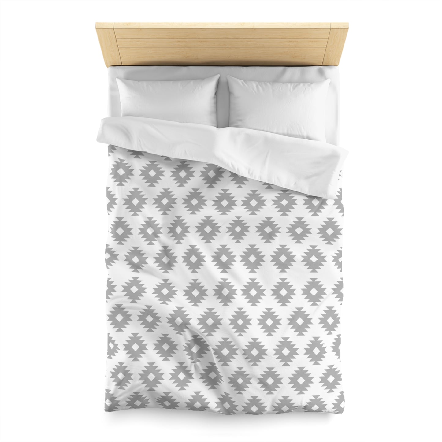 Seamless Gray White Aztec Pattern Duvet Cover