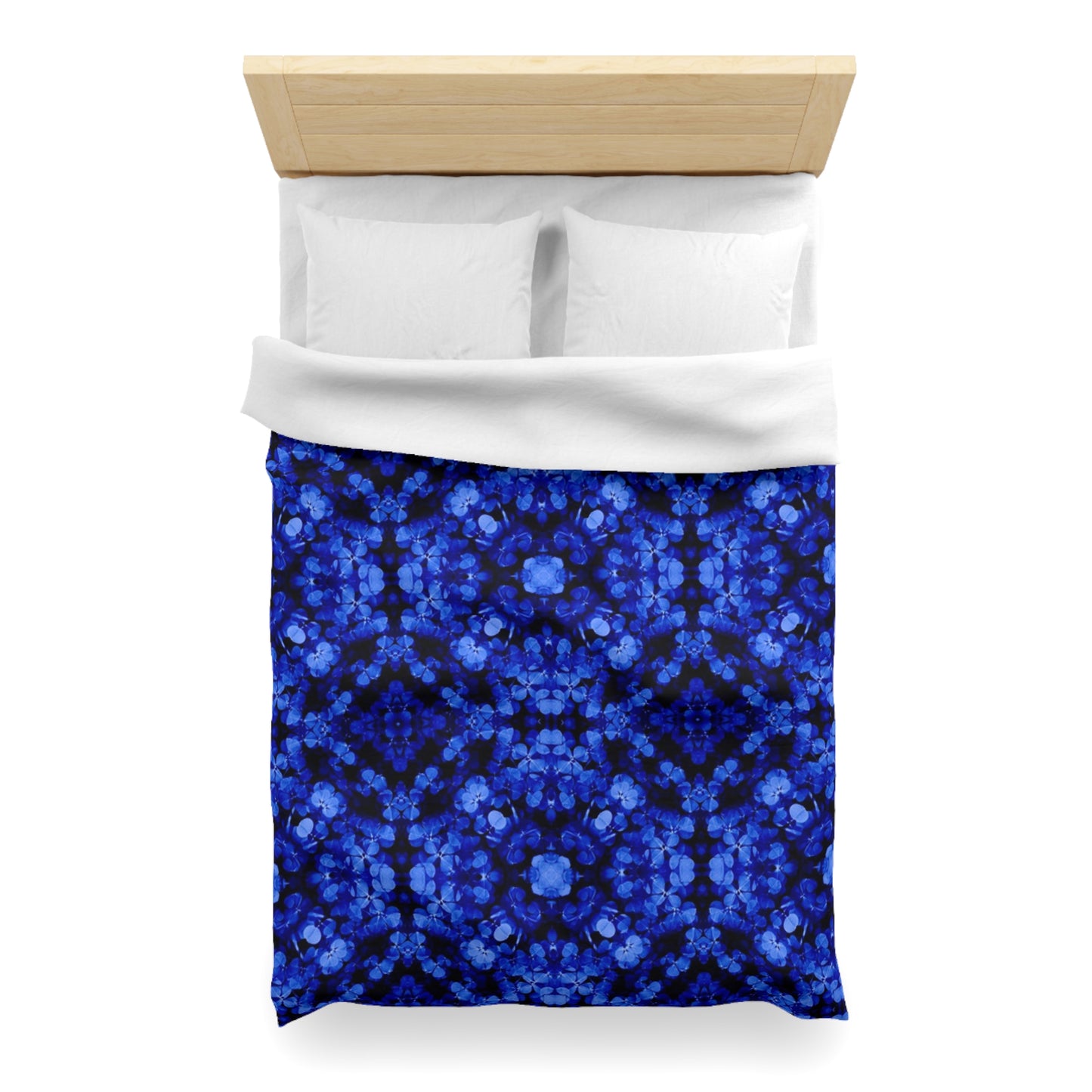 Irish Celtic Clover Knot Duvet Cover - Sapphire Blue, Traditional Design