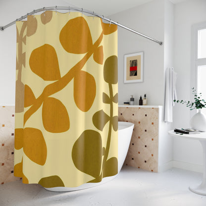 Vibrant Abstract Botanical Shower Curtain