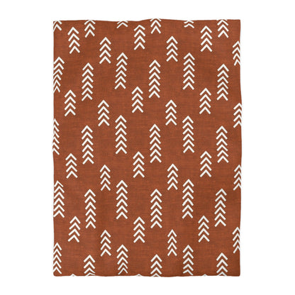 Terracotta Arrow Stripes American Southwestern Duvet Cover