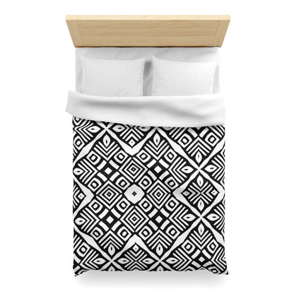 Tribal Mud Cloth Black and White Organic Shapes