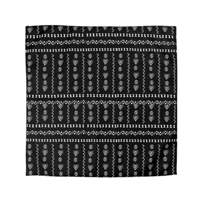 Tribal Black and White Boho Duvet Cover - Bold and Modern Global-Inspired Bedroom