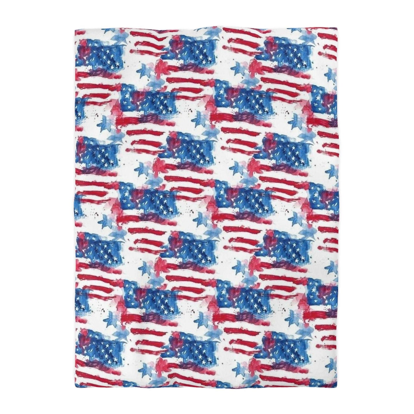 American Flag Red White Blue Stars Stripes 4th of July Duvet Cover