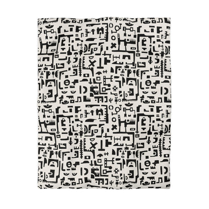 Tribal African Ethnic Shapes Microfiber Duvet Cover - Contemporary African Inspired Home Decor Bedding