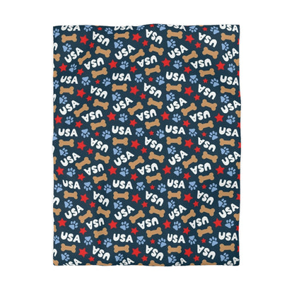 USA Star-Spangled Dog Duvet Cover - Patriotic Pet  Design Bedding