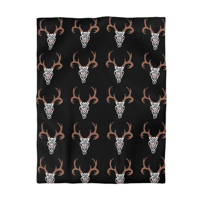 Celtic Deer Skull Pattern Duvet Cover - Ancient Celtic Symbolism, Nature-Inspired Bedding