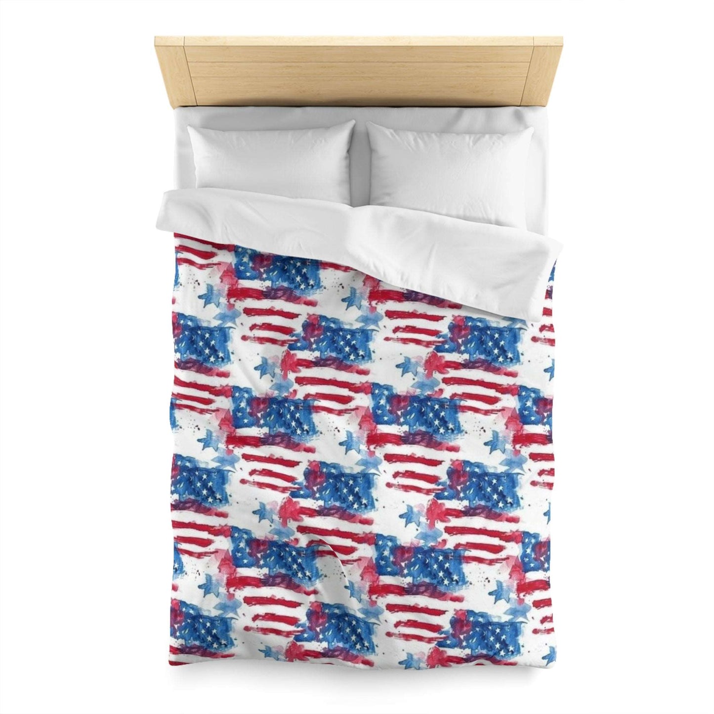 American Flag Red White Blue Stars Stripes 4th of July Duvet Cover