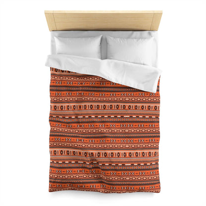 Aztec Orange Print Microfiber Duvet Cover